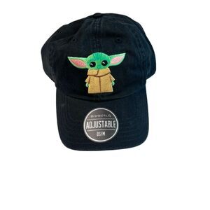 Star Wars NWT Grogu The Child Bioworld Black Adjustable Dad Hat OSFM